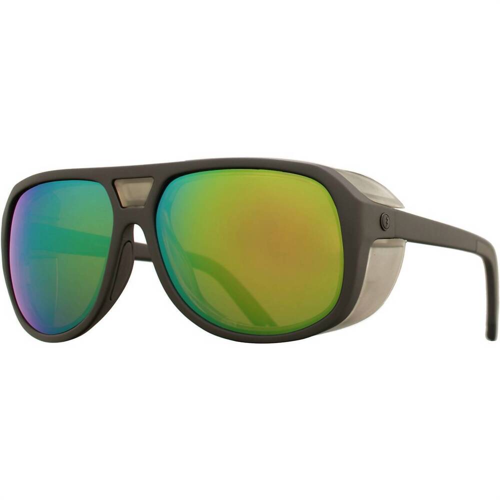 NEW ELECTRIC LABEL men's stacker polarized sunglasses in matte black ohm / bronz
